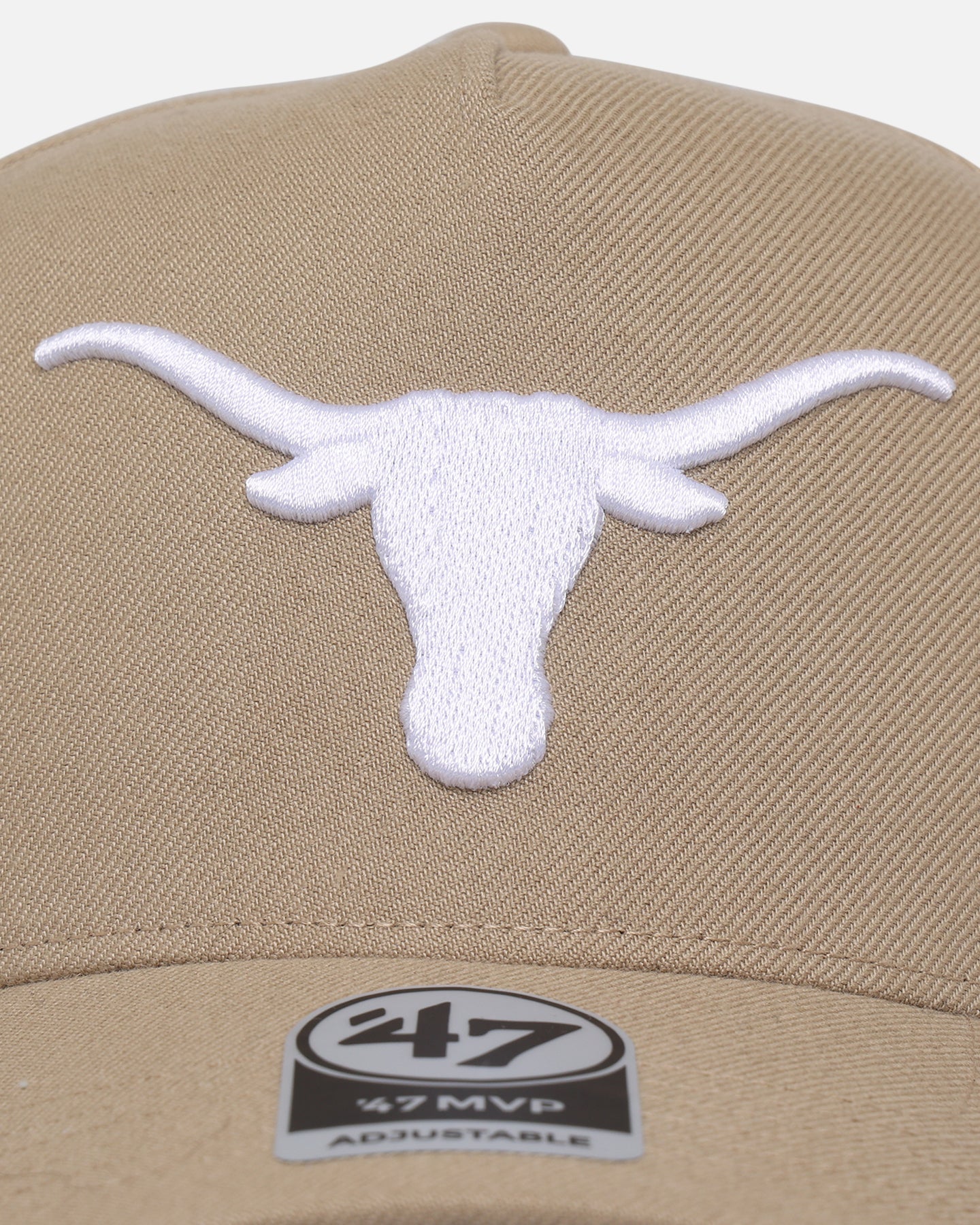 47 Brand Texas Longhorns MVP DT Snapback Hat - Khaki/White Adjustable Baseball Cap for Men & Women - Perfect for Game Day, Sports Events and Casual Outfits