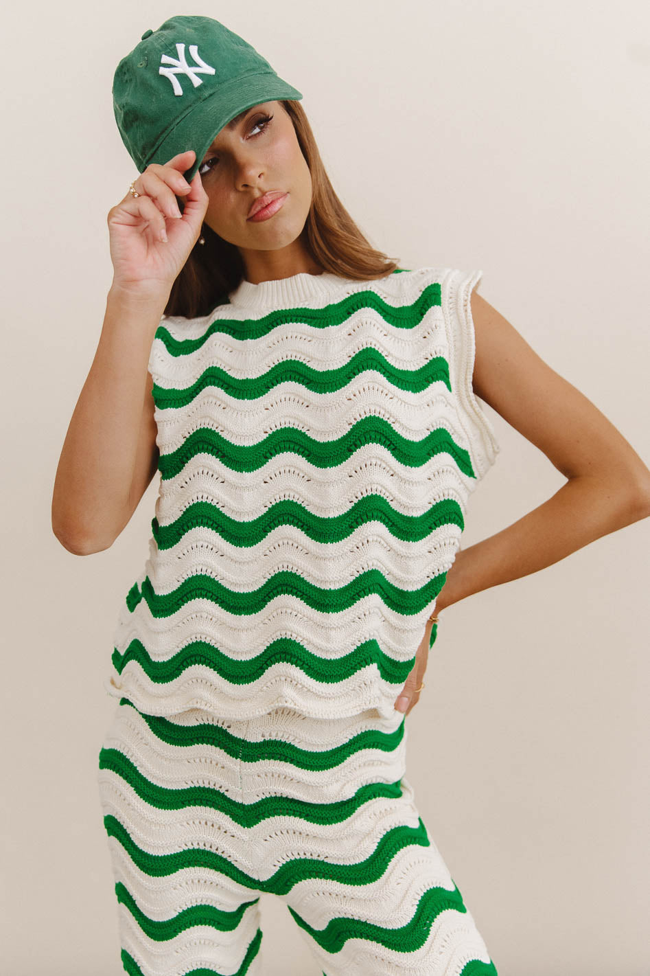 Elenor Green Knit Top for Women | Soft Comfortable Casual T-Shirt | Perfect for Everyday Wear, Office & Outings