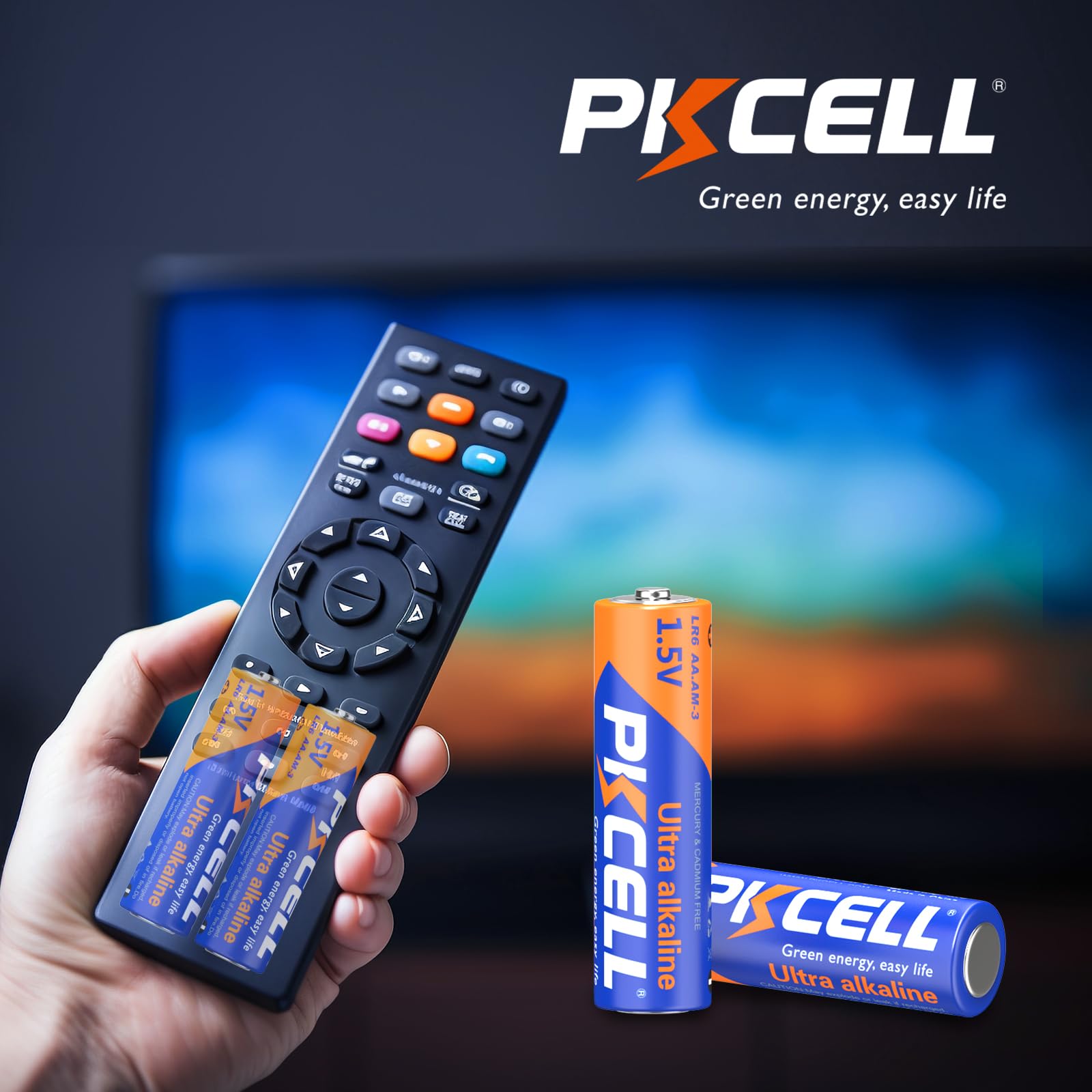 PKCELL 52-Pack Alkaline Batteries Variety Pack - 16 AA, 24 AAA, 4 C, 4 D & 4 9V Batteries for Household Electronics - Perfect for Remote Controls, Toys, Flashlights, Clocks and Emergency Devices