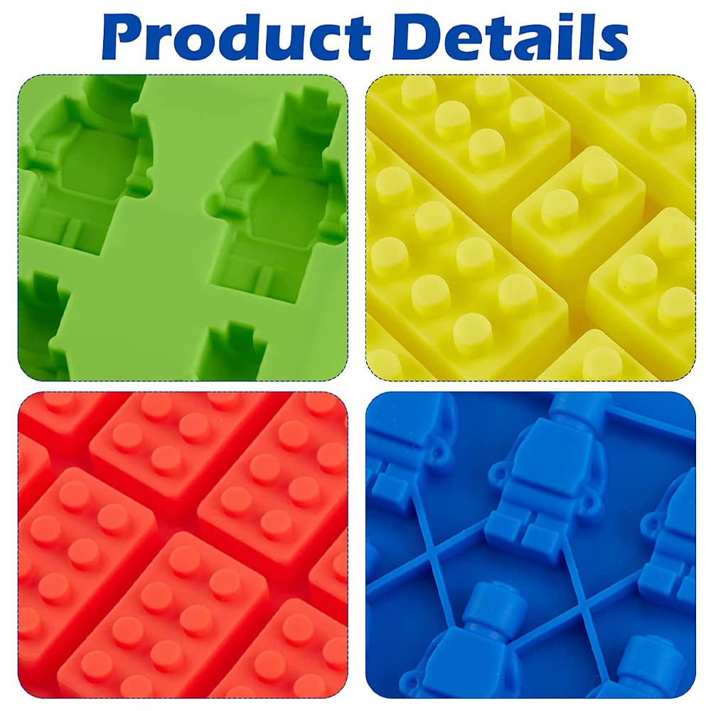 INKU Chocolate Brick Candy Silicone Mold - 6 Cavity Silicone Candy Molds for DIY Chocolate, Candy Making, Baking & Dessert Decorations - Perfect for Holidays, Parties & Gift Giving