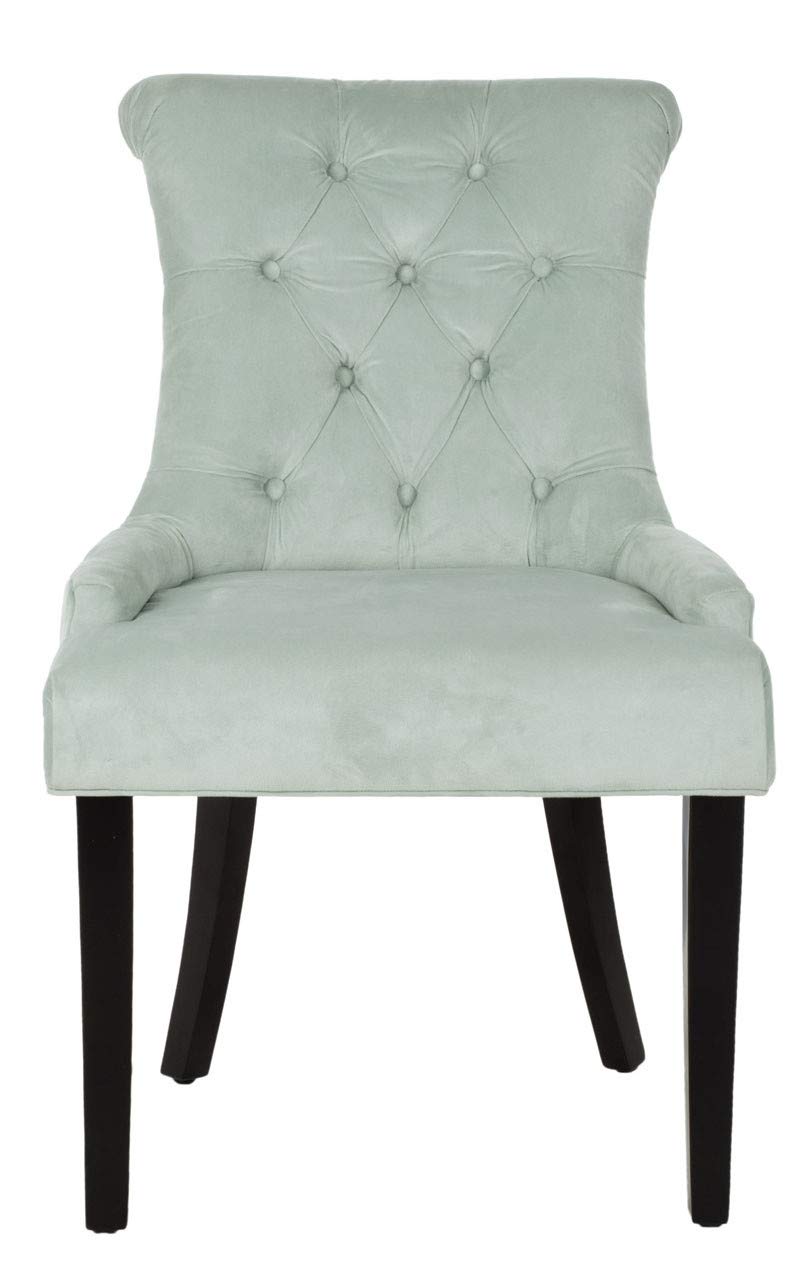Safavieh Mercer Collection Bowie Dining Chairs - Light Blue Upholstered Side Chairs, Set of 2 for Kitchen, Dining Room & Breakfast Nook