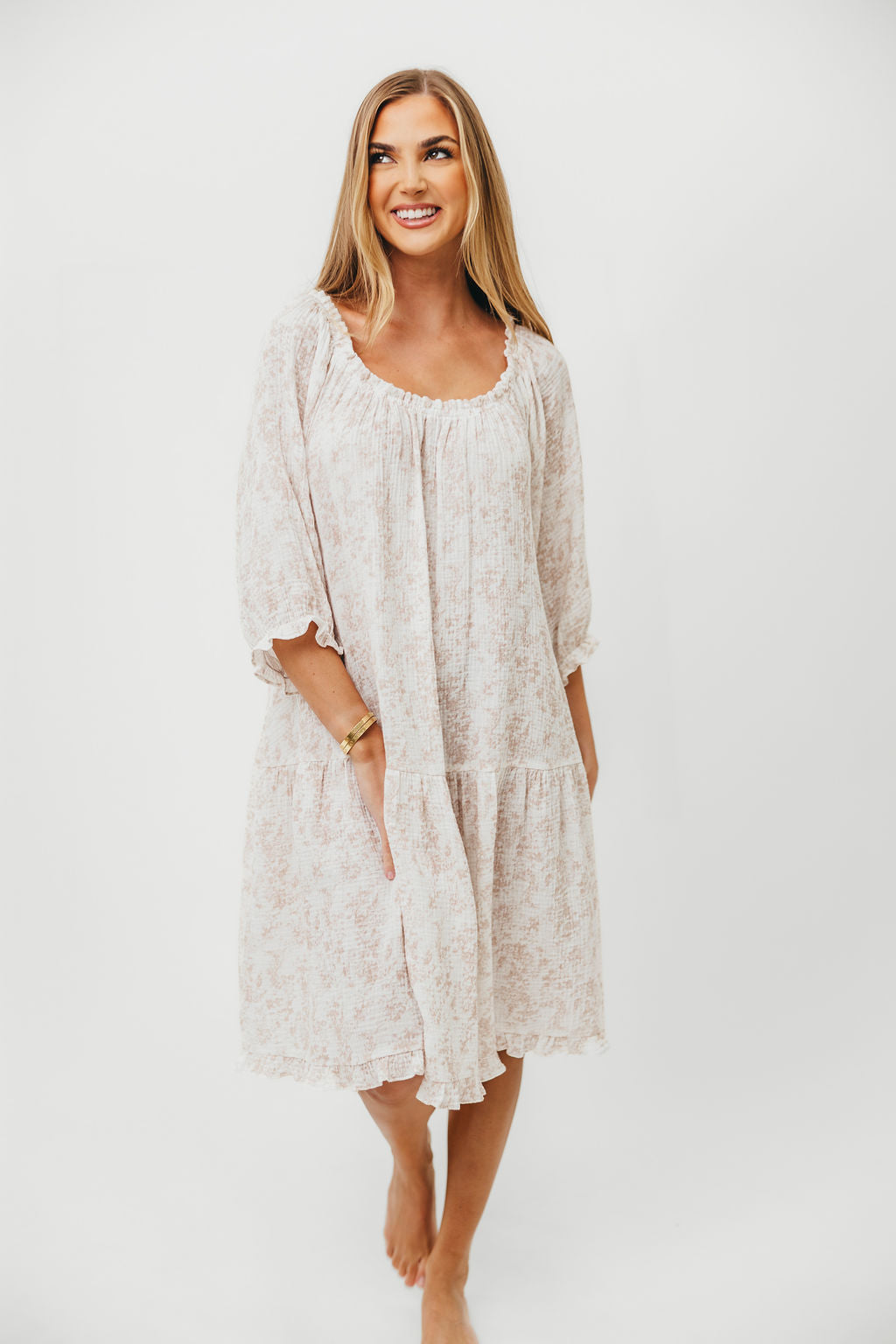 Soft Cotton House Dress in Hampton Pink - Bump Friendly Maternity Wear for Comfortable Home & Lounge Wear