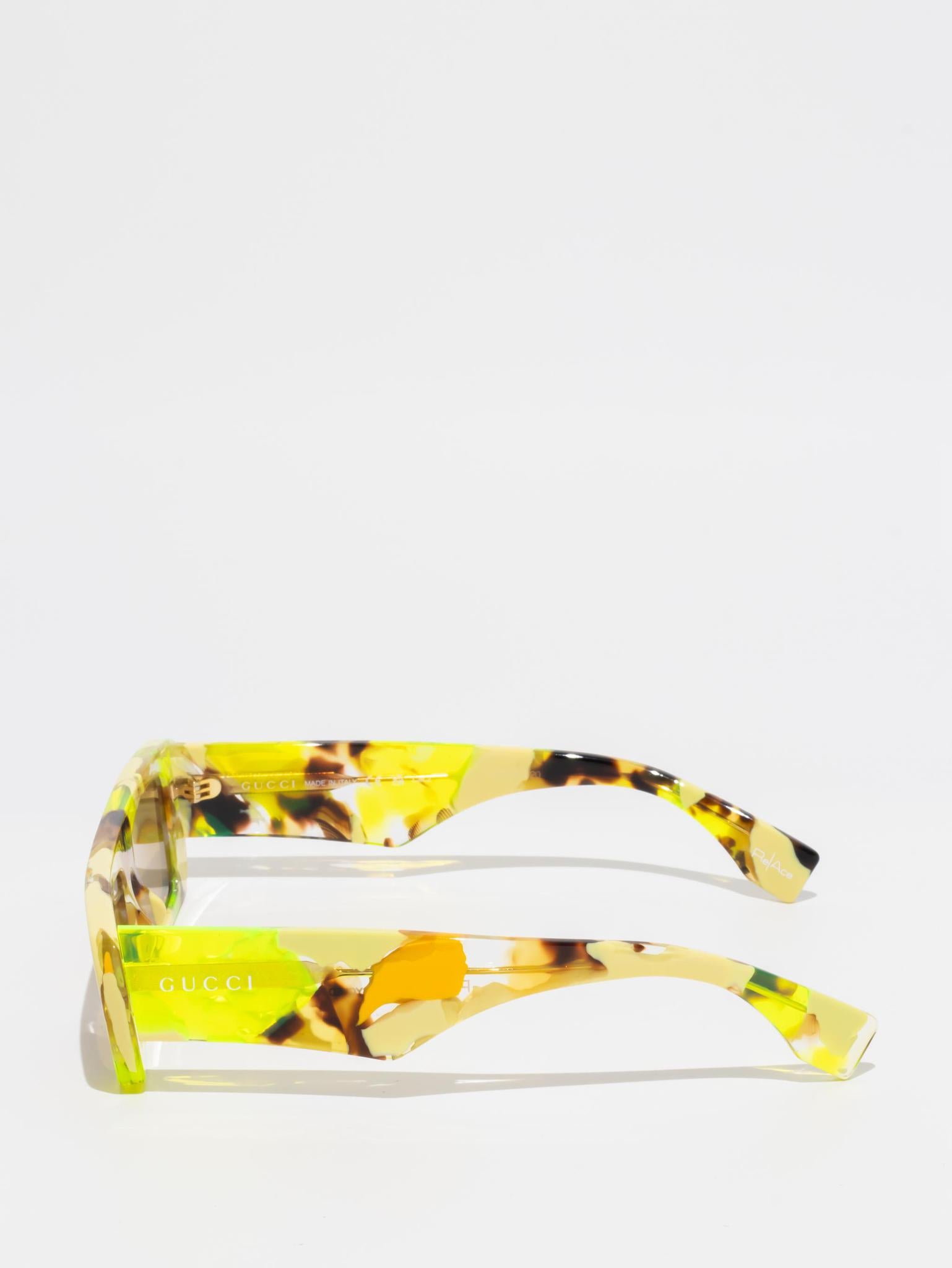 GUCCI GG1625S 001 Yellow Sunglasses for Women - Luxury Designer Shades for Summer, Beach & Outdoor Fashion