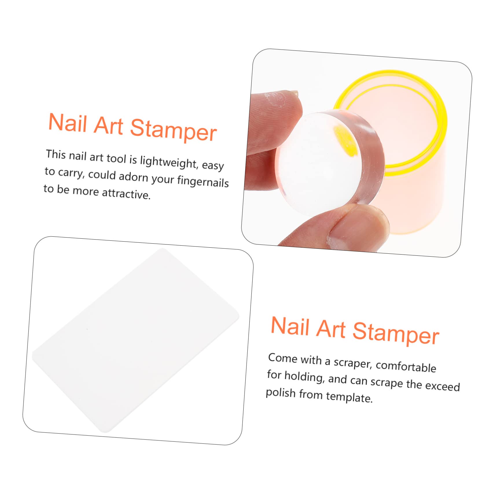 Mikinona Nail Art Stamping Kit - 5-Piece Nail Stamper Set with Scraper & Silicone Stamping Accessories for Professional Manicure | Perfect for DIY Nail Art, Salon Use & Fashionable Nail Designs