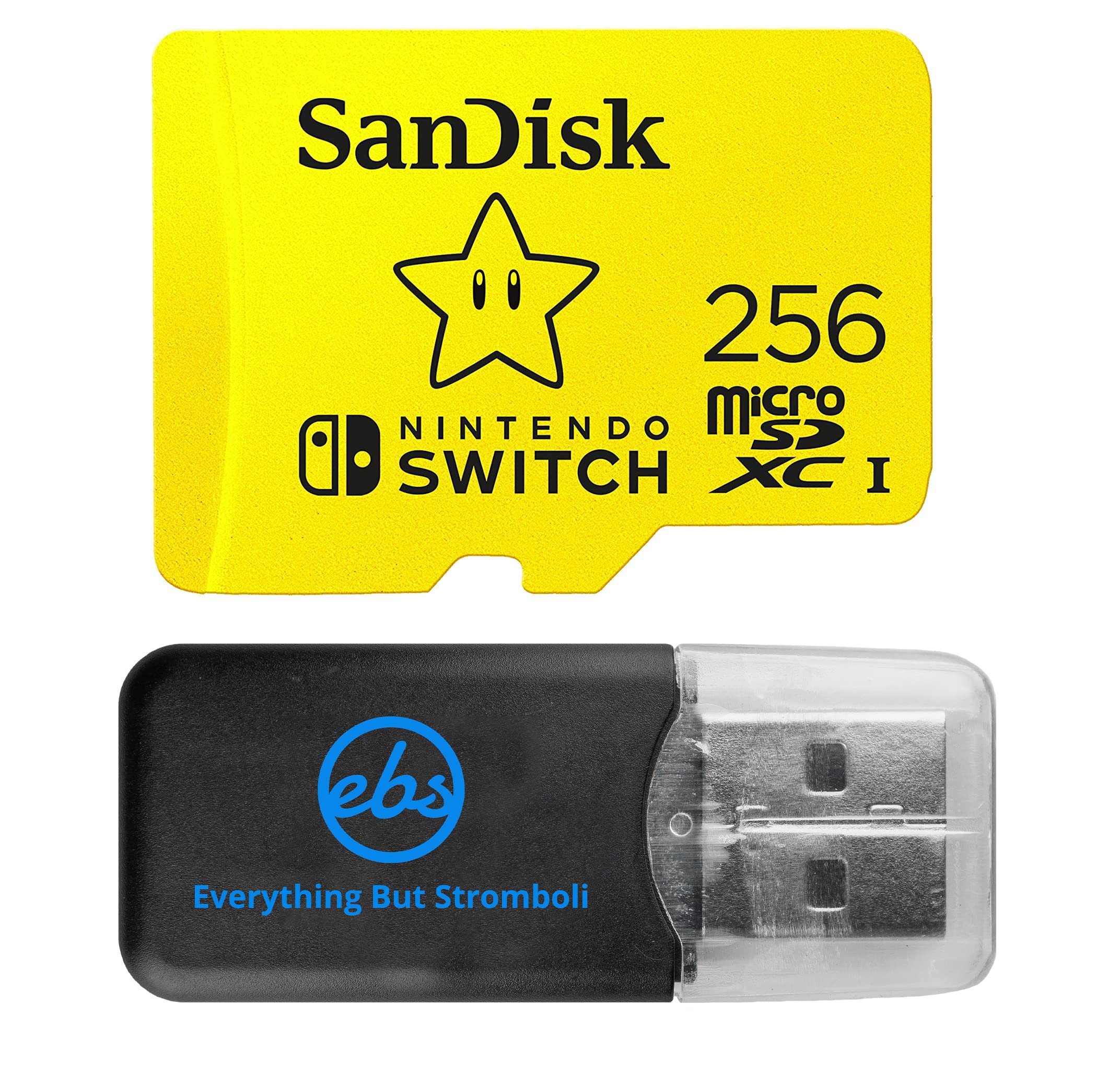 SanDisk 256GB MicroSD Card for Nintendo Switch, Switch OLED & Switch Lite - High-Speed Memory Card (SDSQXAO-256G-GNCZN) with MicroSD Card Reader - Perfect for Gaming, Storage Expansion & Portable Data Transfer