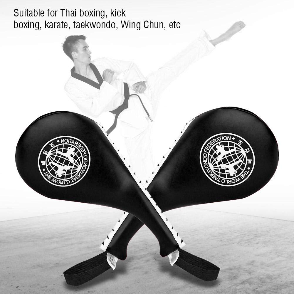Professional Boxing & Taekwondo Kick Pads - High-Density PU Sponge Training Targets for Adults & Kids (Black) - Perfect for Martial Arts, MMA, Fitness & Home Workouts