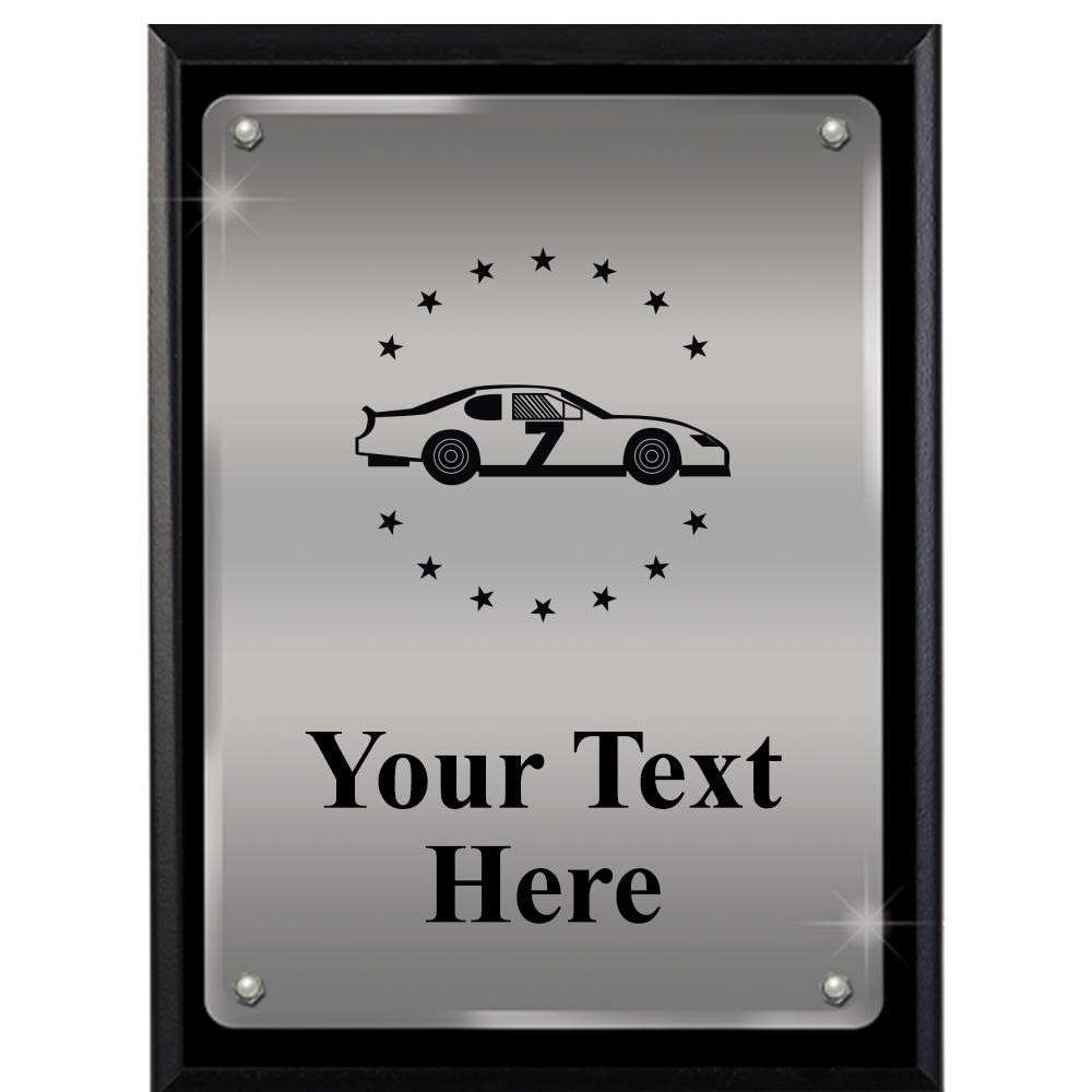 Custom Engraved Car Show Plaques - 7x9 Floating Auto Awards for Racing Events