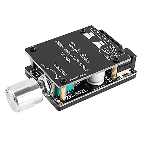 50W+50W 5V~24V Bluetooth Amplifier Board, MiOYOOW Dual Stereo Output Audio Amp Receiver Module for Home Speakers - Wireless Audio Streaming for Home Theater, DIY Projects, and Car Audio Systems
