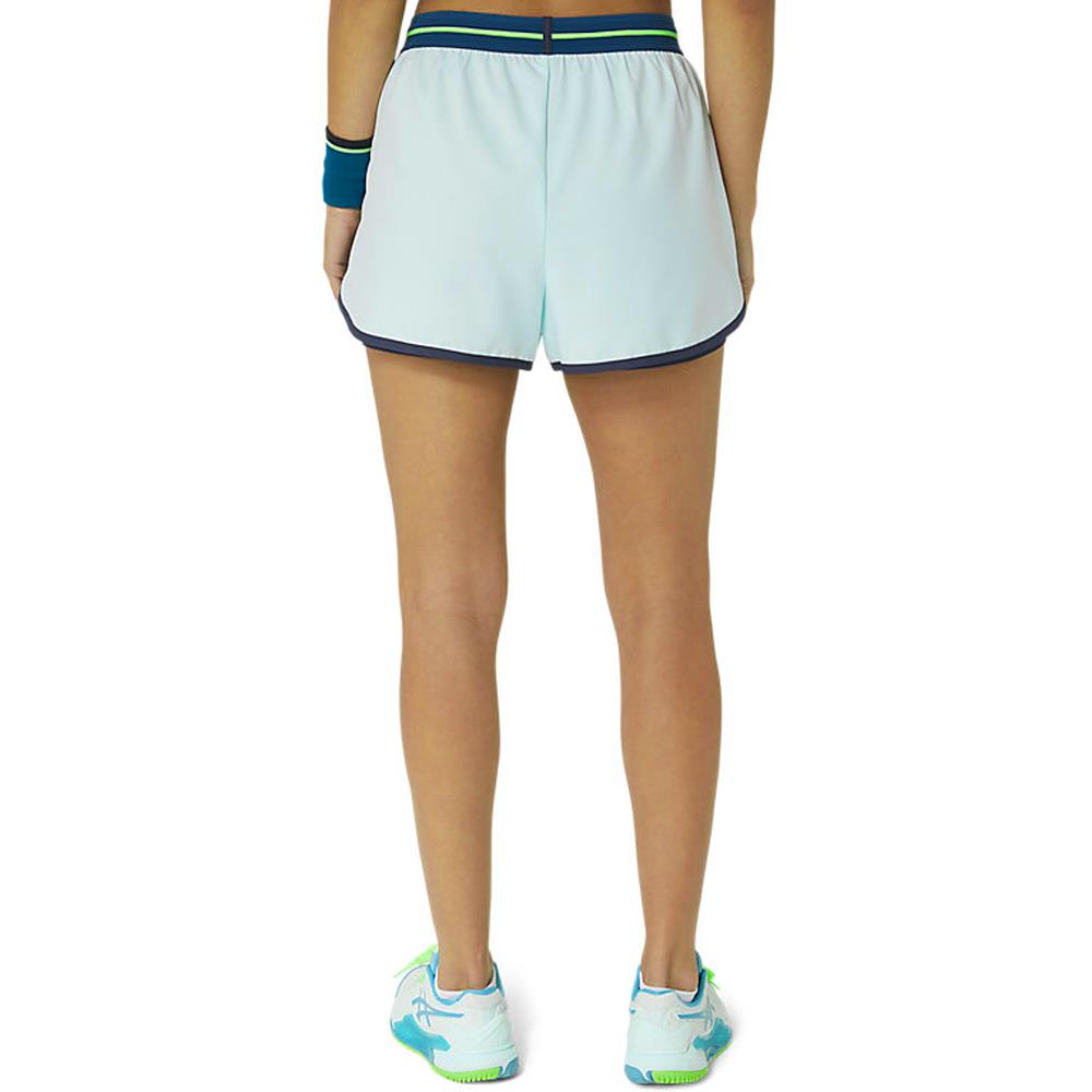 ASICS Women's Match Running Shorts - Lightweight Athletic Shorts for Women, Breathable Workout Shorts with Comfortable Fit in Soothing Sea Blue - Perfect for Running, Gym & Yoga