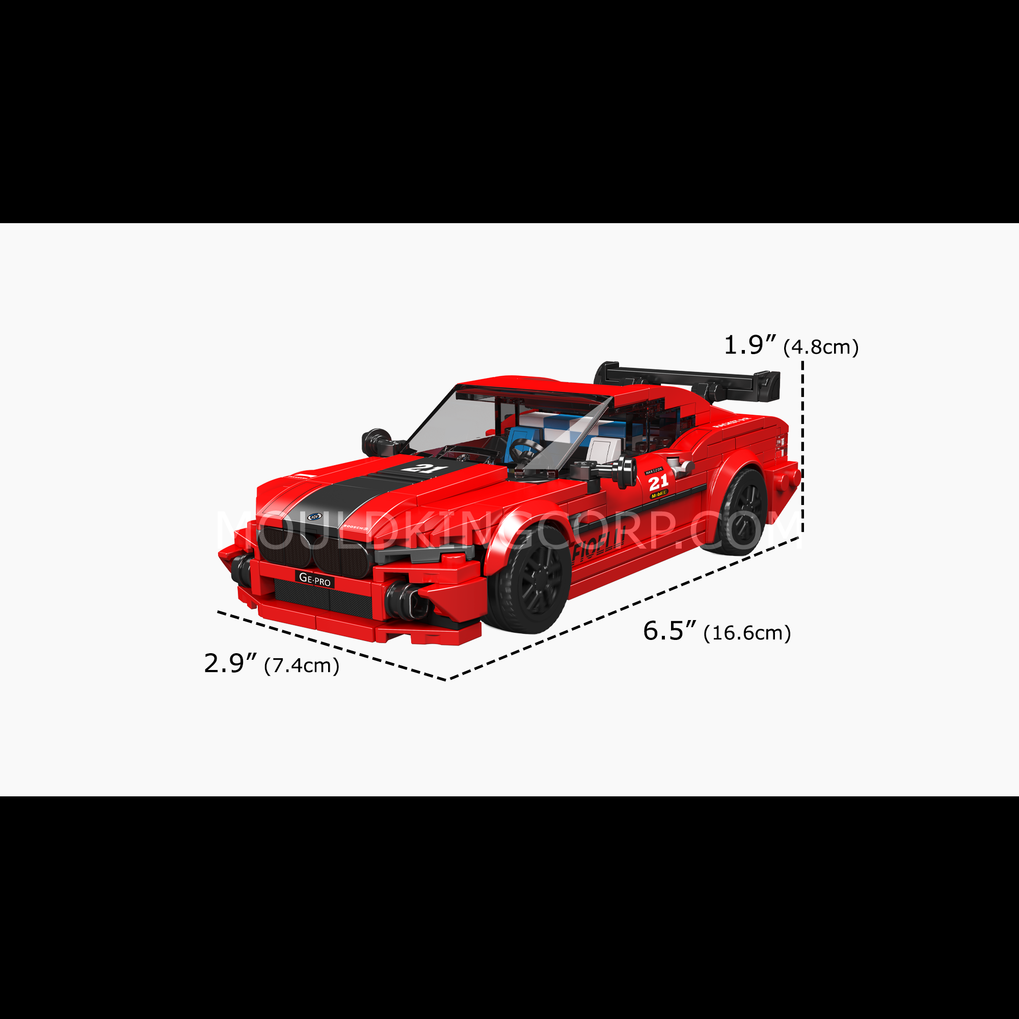 Mould King 27072 M8 Race Car Model Building Set - 481 Pcs STEM Toy for Kids & Adults | Creative DIY Construction Kit for Car Enthusiasts, Birthday Gifts & Home Decoration