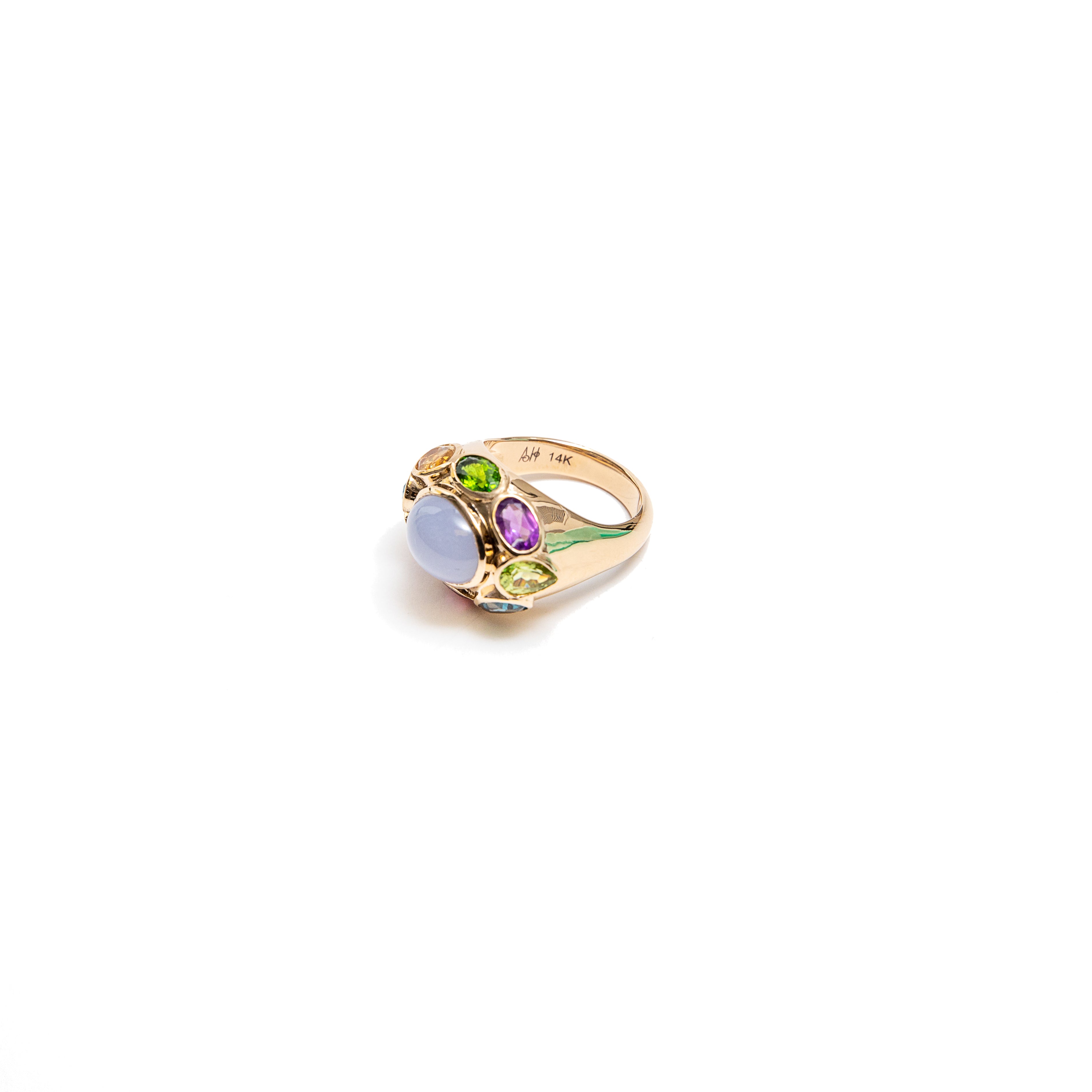 Unique Chalcedony Cocktail Ring for Women – Elegant Statement Jewelry for Parties, Weddings & Special Occasions