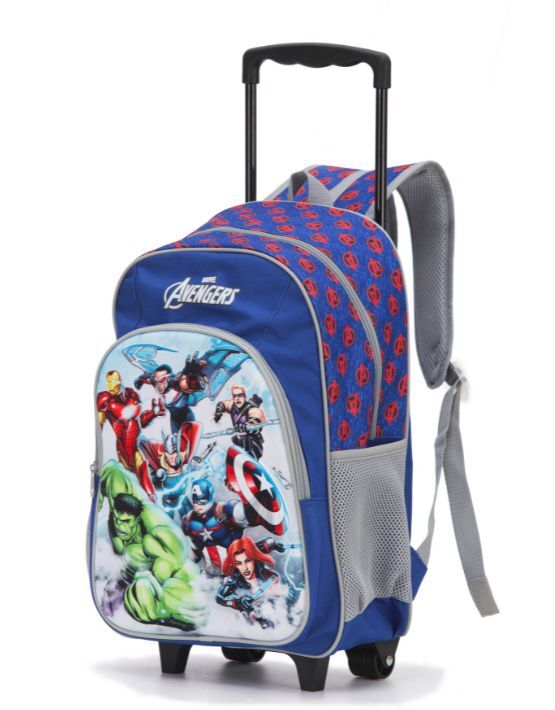 Avengers MAR109 17-Inch Blue Backpack Trolley - Perfect for School, Travel, and Superhero Fans