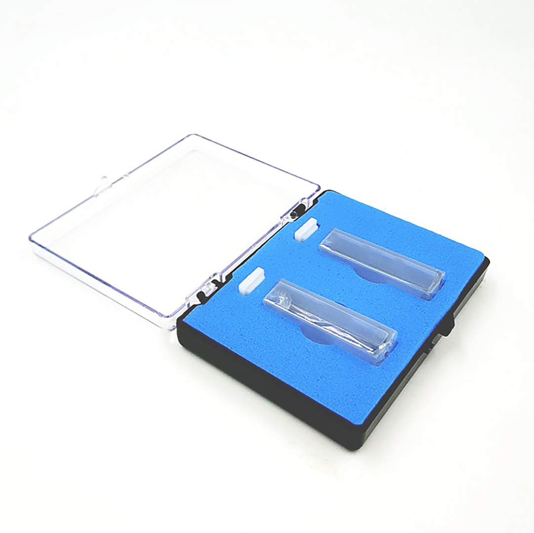 AFI-0100 100mm Quartz Glass Cuvette for UV Spectrophotometer - 2 Pcs/Box - Ideal for Laboratory Spectroscopy, Chemical Analysis & Optical Measurements