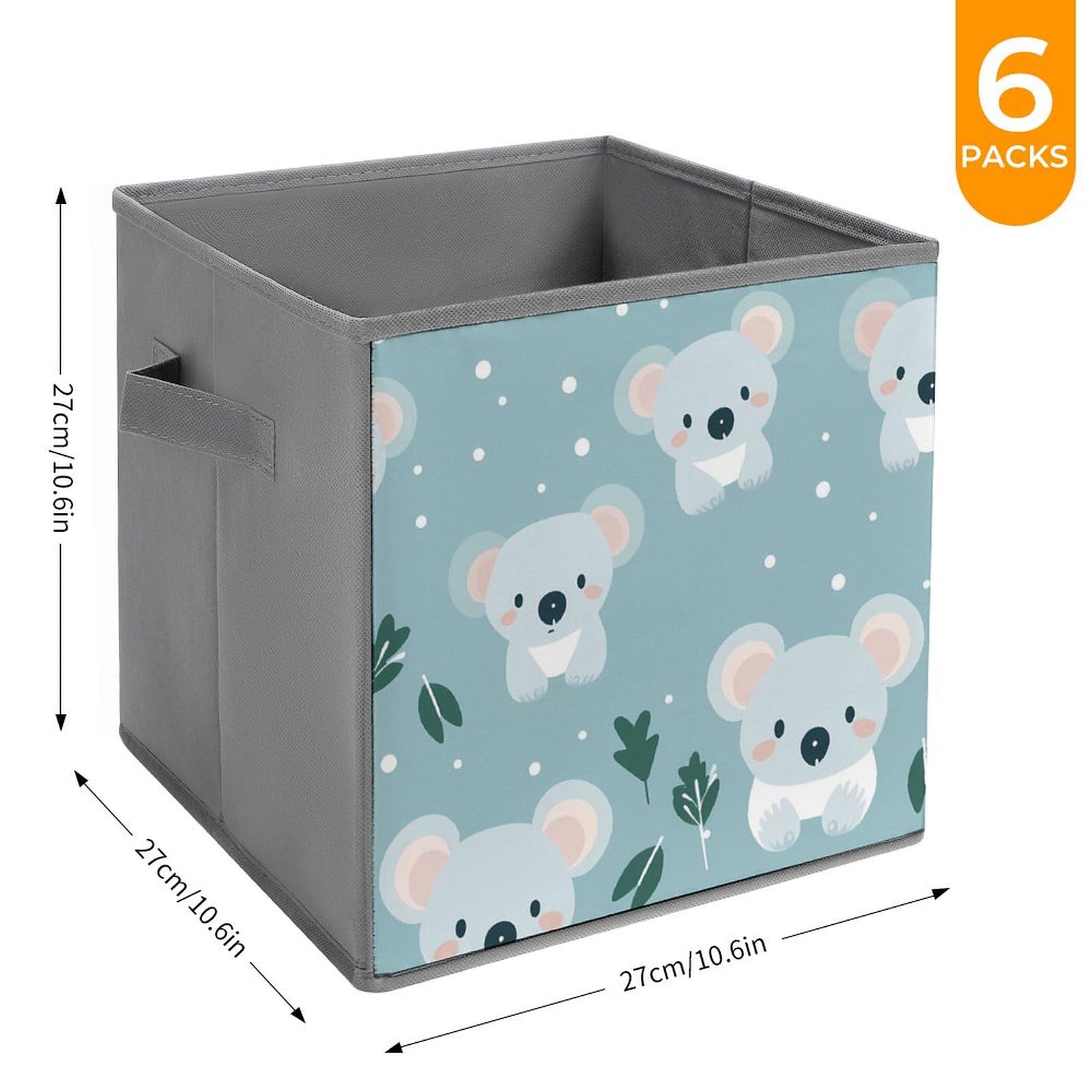 Foldable Storage Cubes with Handles - 6PCS for Home & Office Organizing