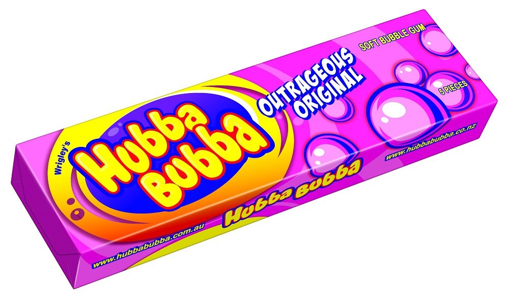 Wrigley Outrageous Original Hubba Bubba Max Bubble Gum - 720 Pieces Bulk Pack for Parties, Events & Vending Machines | Long-Lasting Chewing Gum with Bold Fruit Flavor