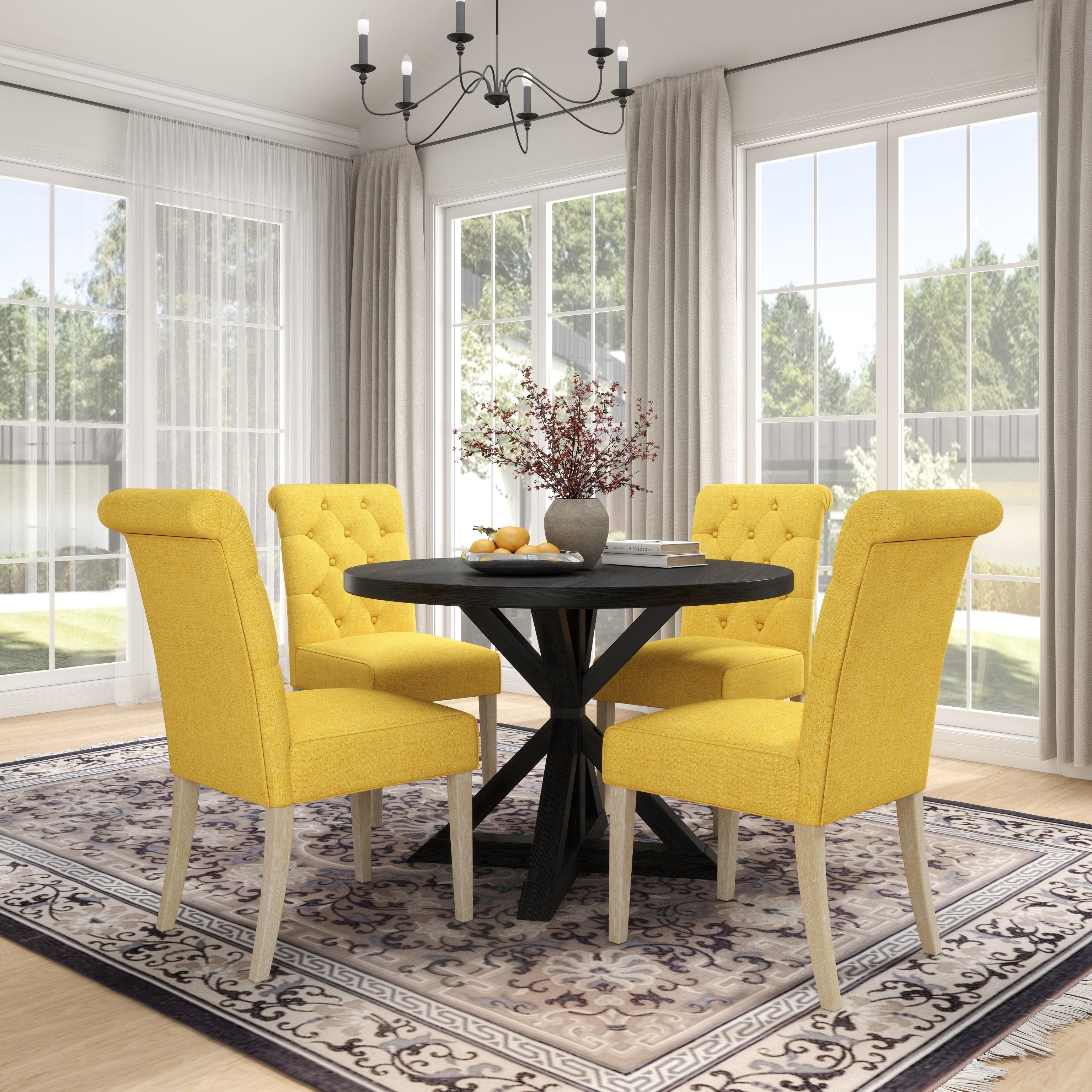 Roundhill Furniture Banff 5-Piece Dining Set - 42