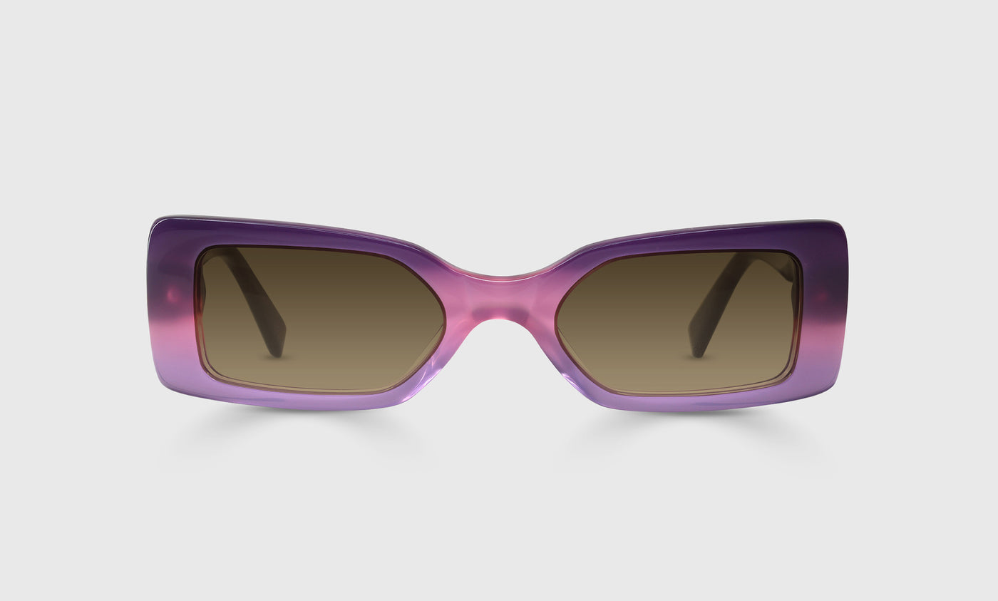 Kerfuffle Color 15 Purple Slushie Fade Sunglasses with Purple Temples - Trendy UV Protection Shades for Summer Beach, Pool Party & Outdoor Activities