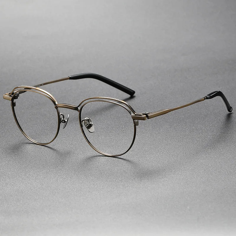 Aimee Women's Full Rim Oval Round Titanium Eyeglasses Frame 19511 - Lightweight & Durable for Work, Reading & Fashion