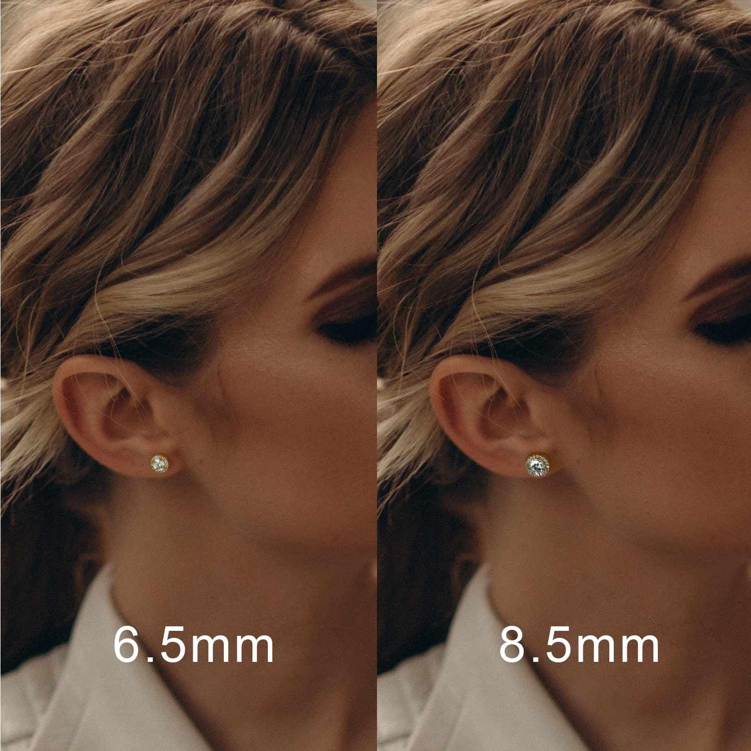 14K Gold Stud Earrings for Women - Lightweight Hypoallergenic Classic Small Gold Earrings (6.5mm & 8.5mm) | Perfect for Everyday Wear, Gifts & Special Occasions