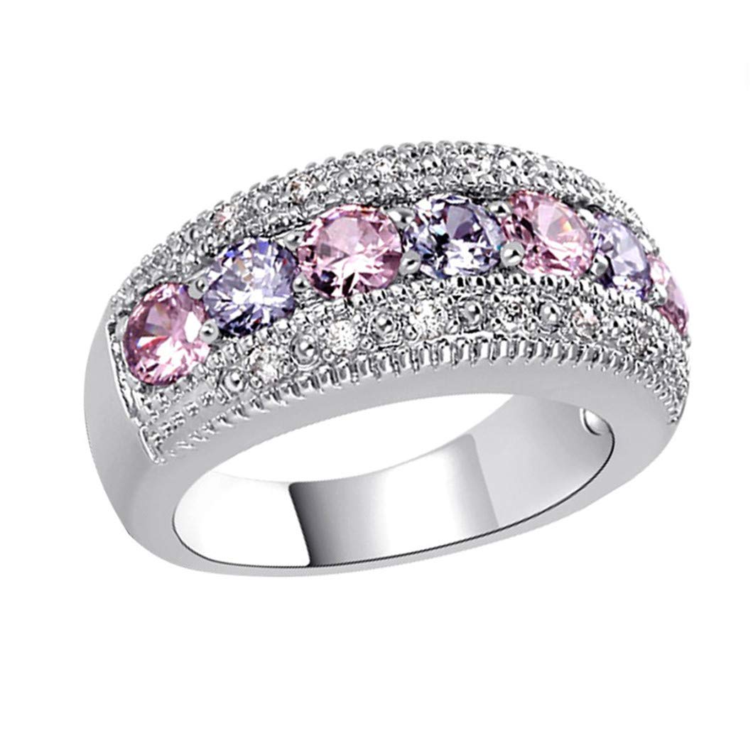Bohemian Rhinestone Ring for Women - Elegant Wedding & Engagement Jewelry, Valentine's Day Gift, Size 10 - Perfect for Bridal, Anniversary & Romantic Occasions
