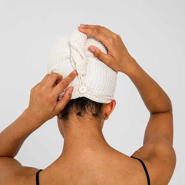 Soft & Absorbent Waffle Hair Towel for Women & Men - Quick Dry Microfiber Hair Wrap for Wet Hair After Shower, Swimming, or Gym - Perfect for Curly, Long, and Thick Hair
