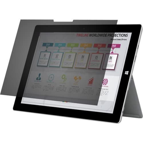 ROCSTOR Privacy Screen Protector for Microsoft Surface Pro 4/5/6/7 - Anti-Spy TAA Compliant Filter - Easy Installation Laptop & Tablet Accessories - Perfect for Office, Travel and Public Workspaces