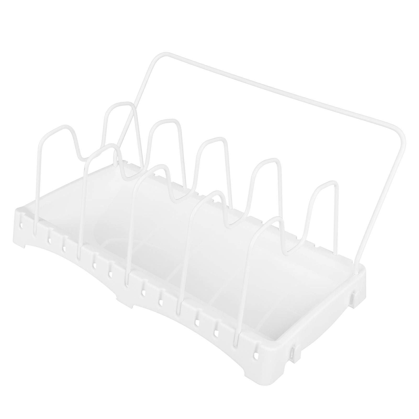 Omabeta Stainless Steel Pot Lid Holder - Kitchen Organizer Rack for Pots & Pans Lids - Space Saving Storage Solution for Home & Restaurant Use - Perfect for Small Kitchens & Cluttered Countertops