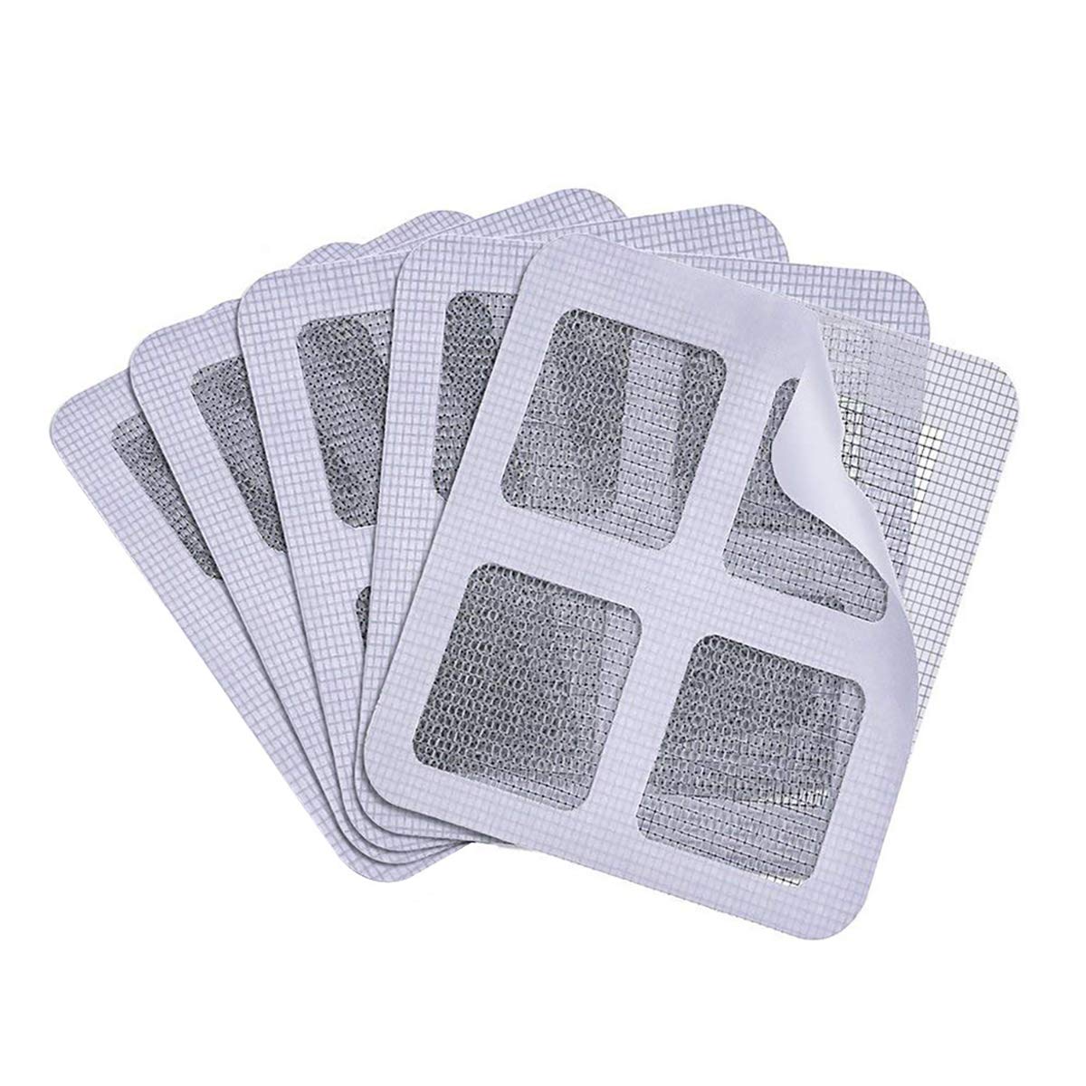 ECYC 5-Pack Self-Adhesive Mesh Window Screen Repair Patches - Durable Fiberglass Net Stickers for Fixing Holes & Tears in Screens (Ideal for Home, RV, and Patio Window Screen Repairs)