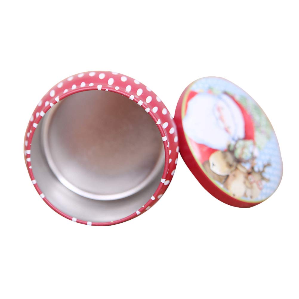 Amosfun Christmas Wedding Candy Box - 1pc Tinplate Gift Treat Box for Holiday Decorations, Party Favors (Random Color & Style) - Perfect for Christmas Parties, Wedding Favors & Holiday Gift Giving