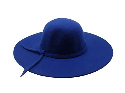 Zaza London Women's Wide Brim Felt Fedora Hat - Stylish Floppy Sun Hat for Outdoor, Beach, and Fashion Occasions