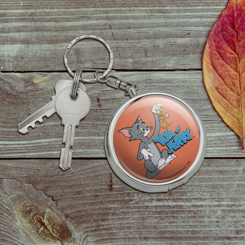 Tom and Jerry Best Friends Portable Travel Ashtray Keychain with Cigarette Holder - Compact Pocket Purse Accessory for Smokers | Perfect for Travel, Outdoor Camping & Car Use