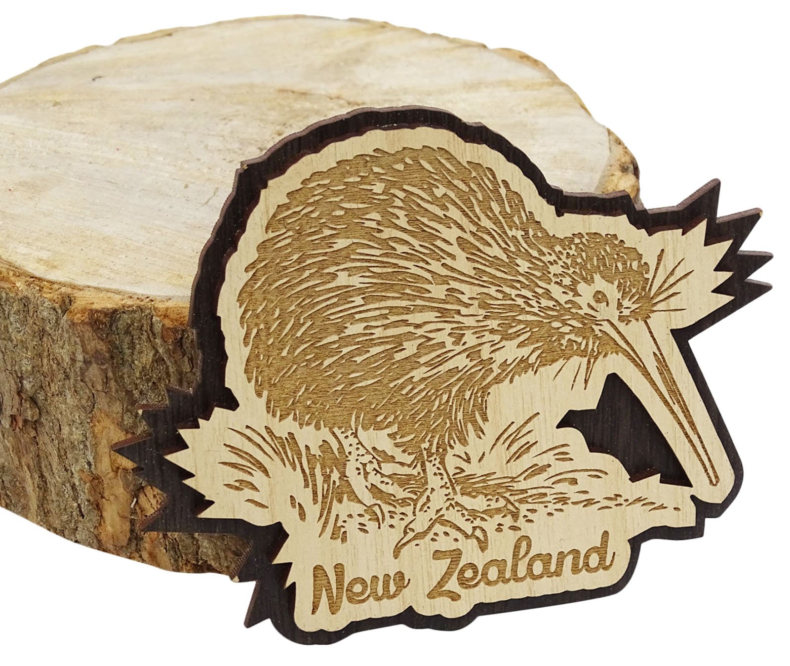 Handcrafted New Zealand Kiwi Bird Wooden Fridge Magnet - Unique Souvenir & Travel Gift for Home, Office Decor (Perfect for Refrigerators, Whiteboards & Metal Surfaces)