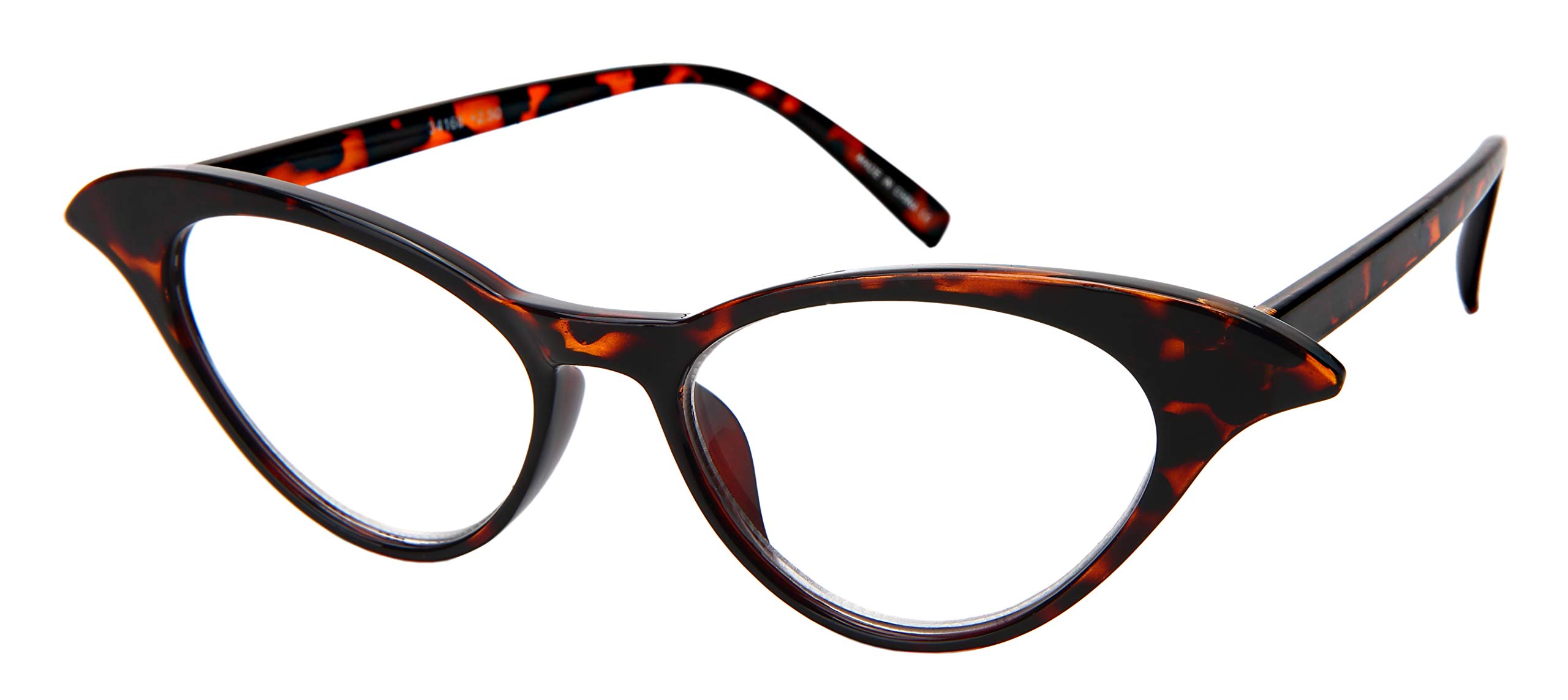 Vintage 50s Inspired Cat Eye Reading Glasses for Women - Retro Style Readers 34168-300-3 | Perfect for Book Lovers, Office Work & Fashion Accessories