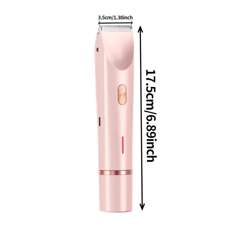 2-in-1 Rechargeable Wet/Dry Electric Shaver and Trimmer for Men - Waterproof IPX7, Cordless Beard Trimmer & Body Groomer - Perfect for Travel, Gym & Daily Shaving