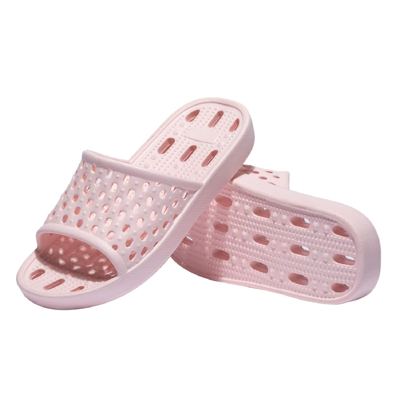 Ranberone Women's Quick-Drying Non-Slip Shower Sandals with Holes - Lightweight College Dorm & House Slippers for Bathroom, Pool, Gym, and Spa Use