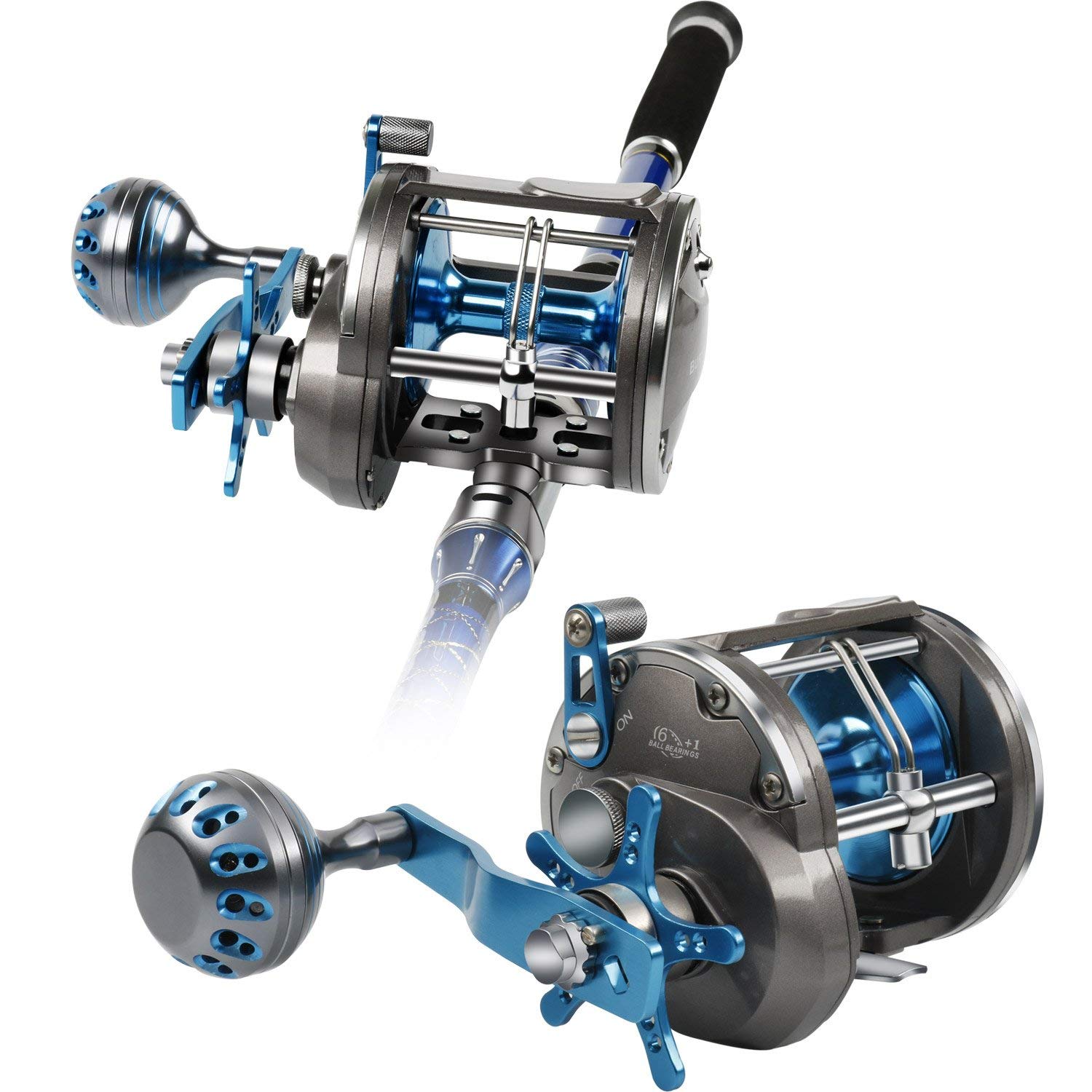 Saltwater Trolling Reel with Level Wind & Smooth Drag System - Heavy Duty Boat Fishing Reel for Ocean, Sea Bass, Grouper, Salmon - Perfect for Deep Sea Fishing & Offshore Angling Adventures