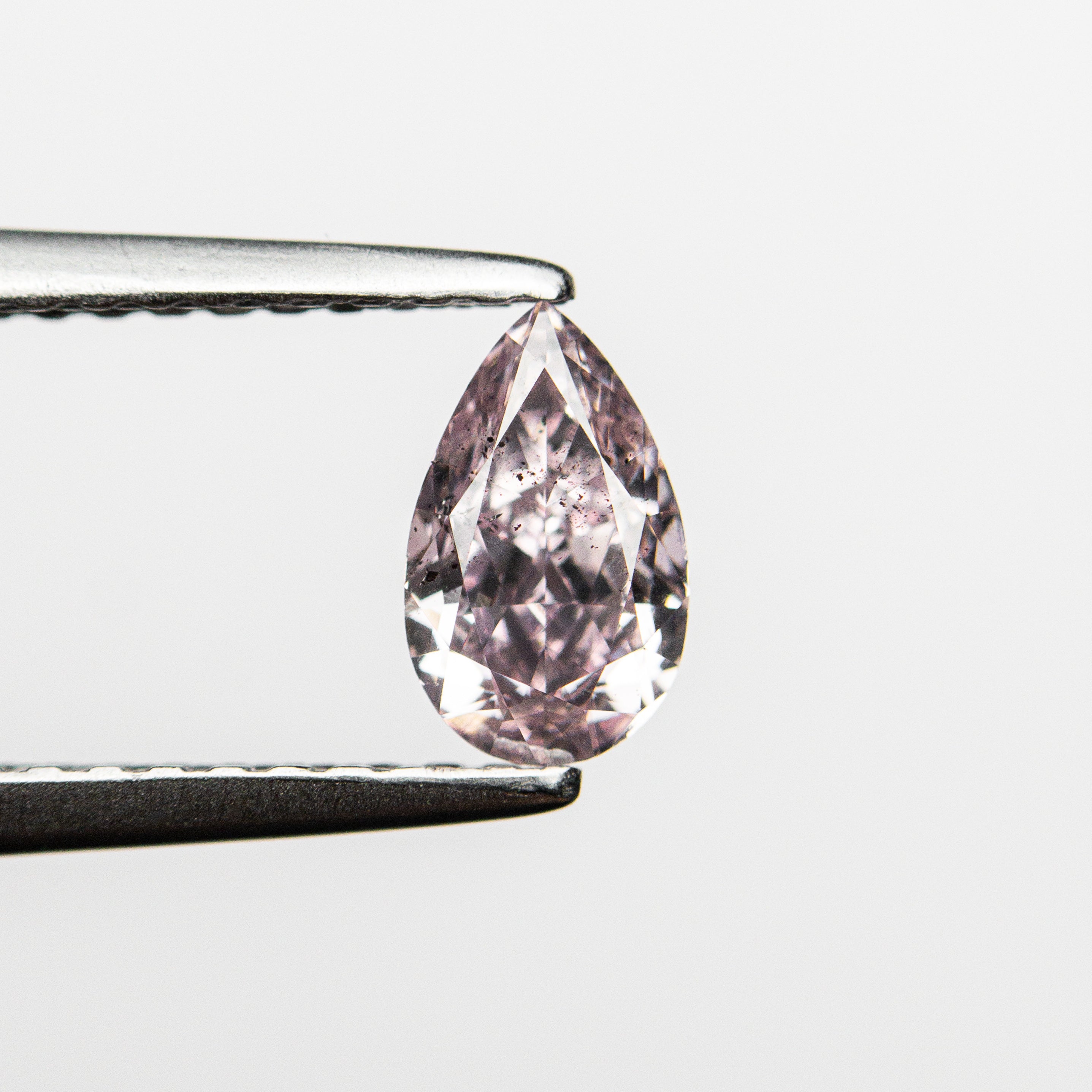 0.50ct GIA Certified Fancy Purplish Pink Pear Diamond (6.68x4.07x2.65mm) - SI2 Clarity, Brilliant Cut | Perfect for Engagement Rings & Fine Jewelry