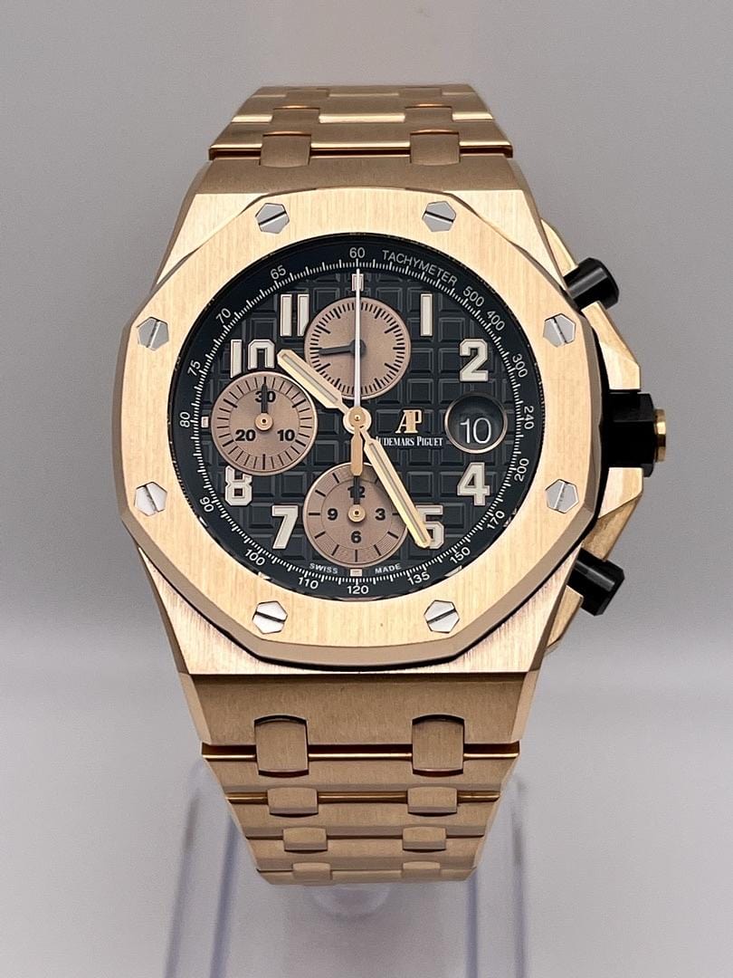 Audemars Piguet Royal Oak Offshore 26470OR Chronograph Men's Watch - 18K Rose Gold Case & Bracelet - Luxury Sports Timepiece for Business, Gala & Special Occasions