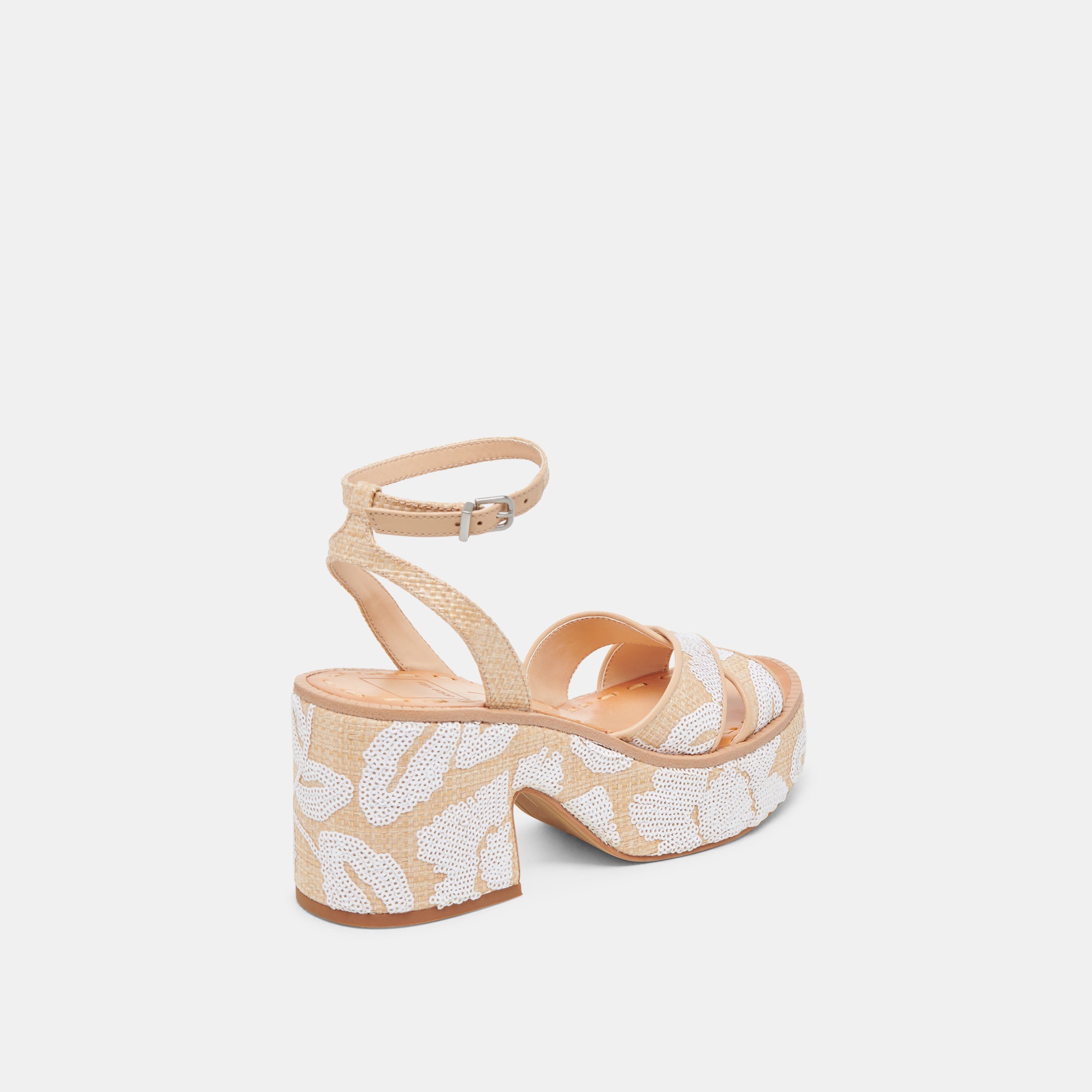 ENIKO Women's High Heels with Natural Multi Floral Sequin Design - Perfect for Evening Parties, Weddings & Special Occasions
