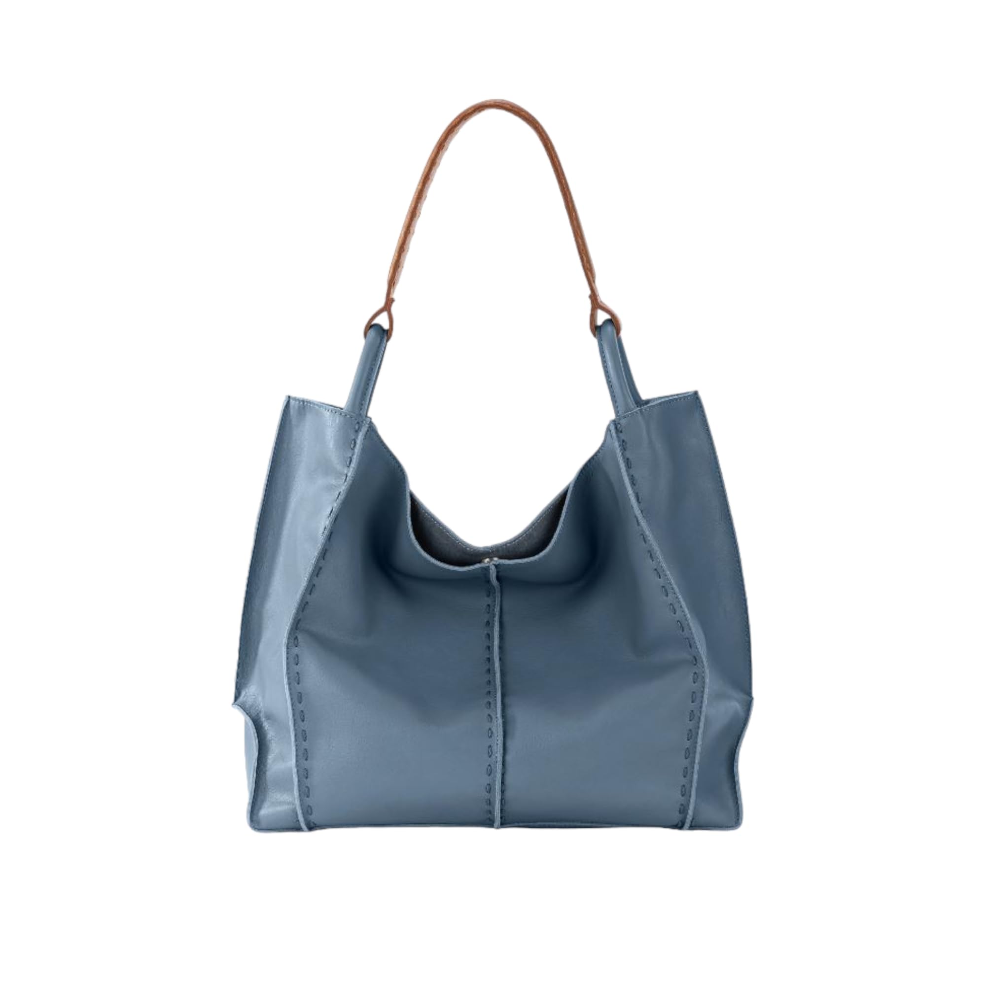 The Sak Los Feliz Large Genuine Leather Tote Bag for Women - Stylish Lined Purse with Adjustable Single Shoulder Strap - Perfect for Work, Travel & Everyday Use - Maritime Collection