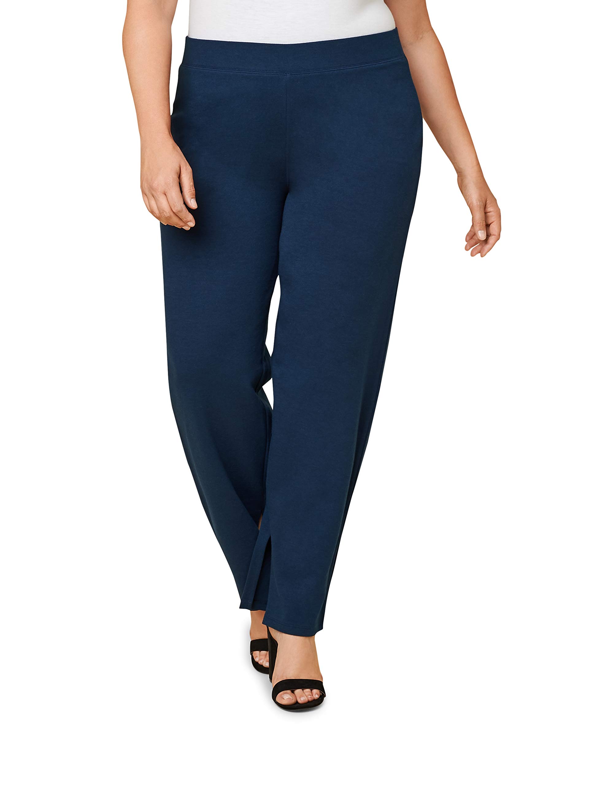 Fruit of the Loom Women's Plus Size Stretch Comfort Dress Pants for Work & Office - Professional Business Casual Trousers for Women