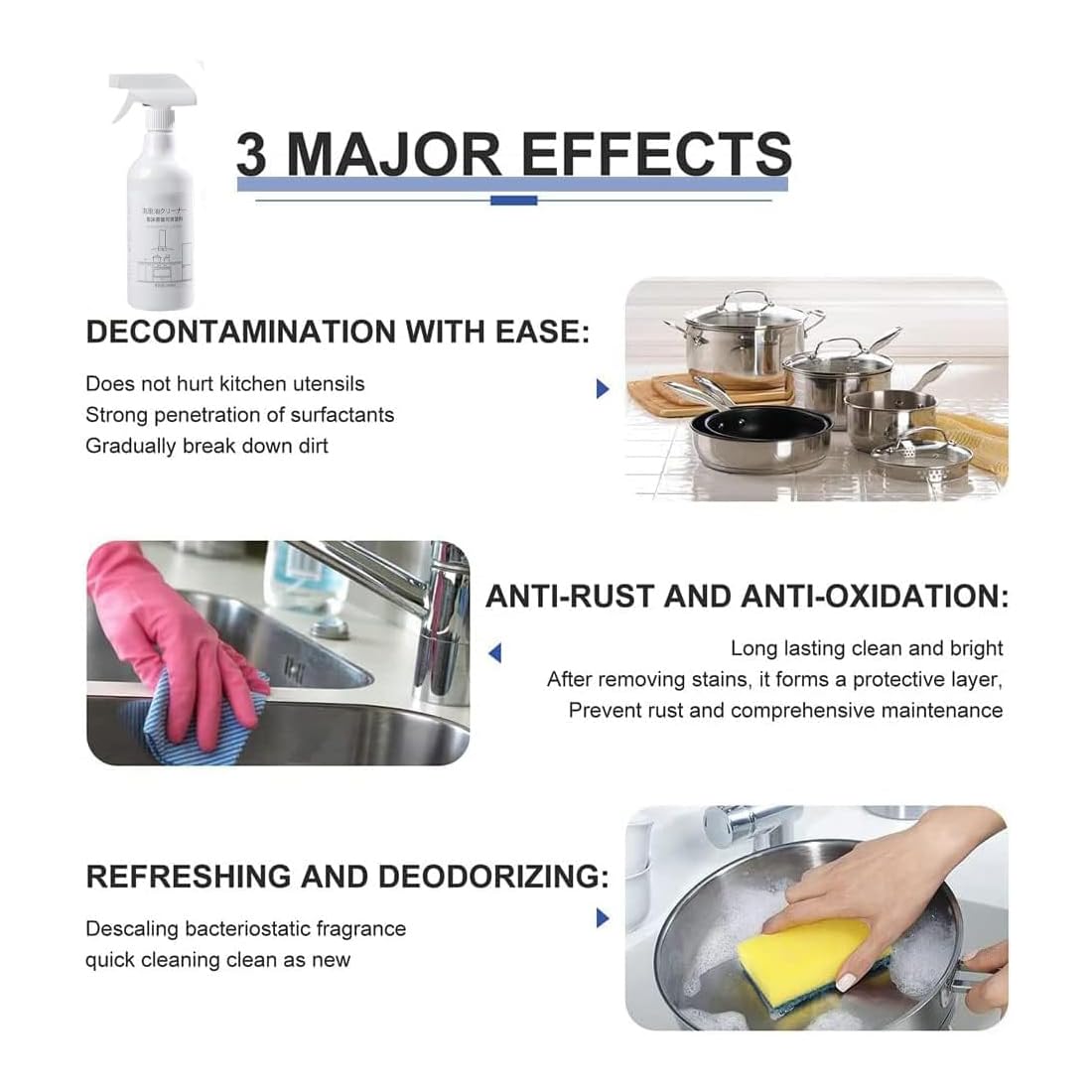 Powerful Splash Foam Spray Cleaner for Grease Removal - Heavy Duty Oven, Grill & Kitchen Degreaser (1 Pack) - Perfect for Deep Cleaning Stoves, Countertops & Appliances