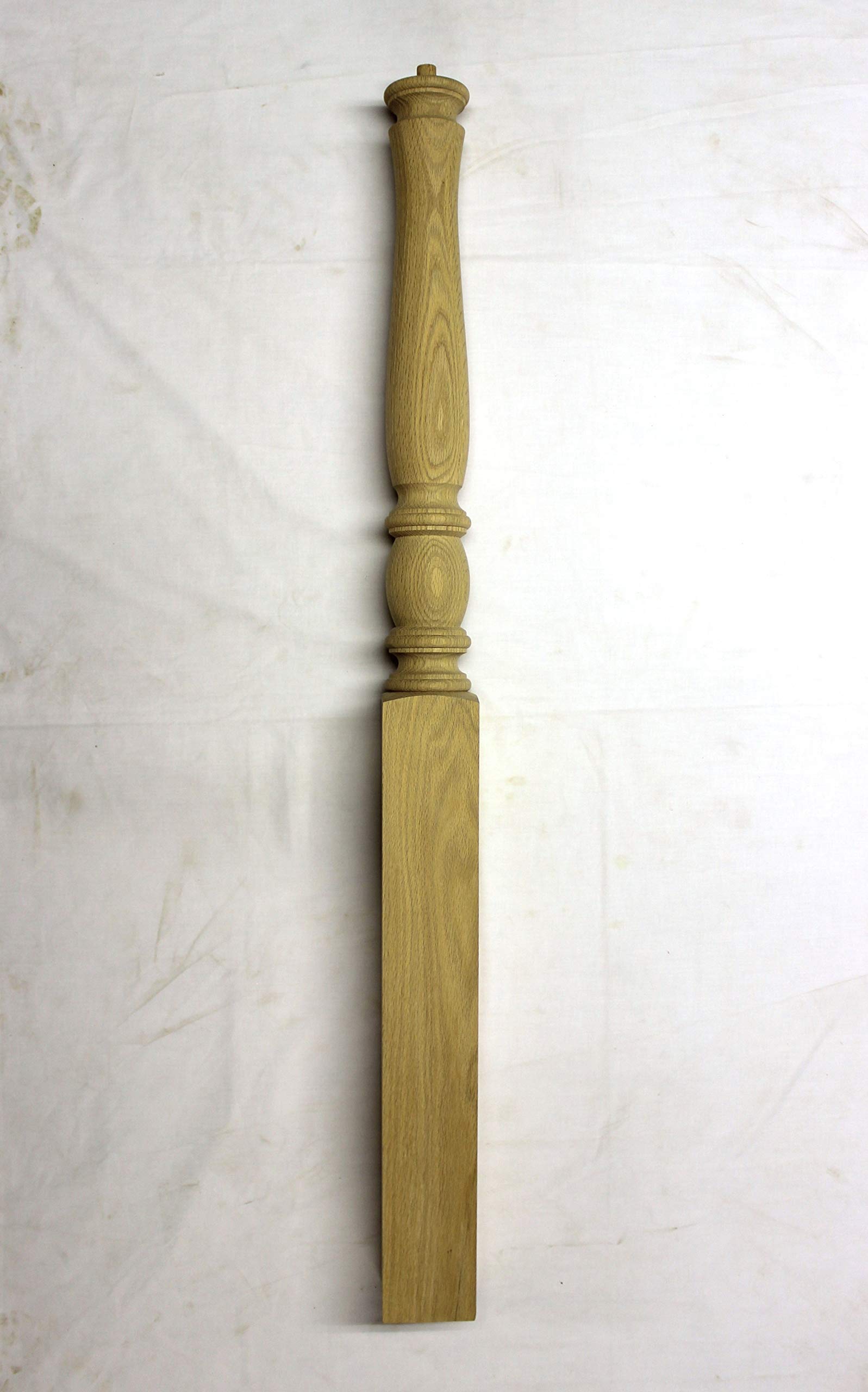 6010 Series Unfinished Hardwood Red Oak Stair Handrail Part - 72-D3.5 Red Oak Dowel Top Newel, 3.5 Inch - Perfect for Staircase Renovation & Home Improvement Projects
