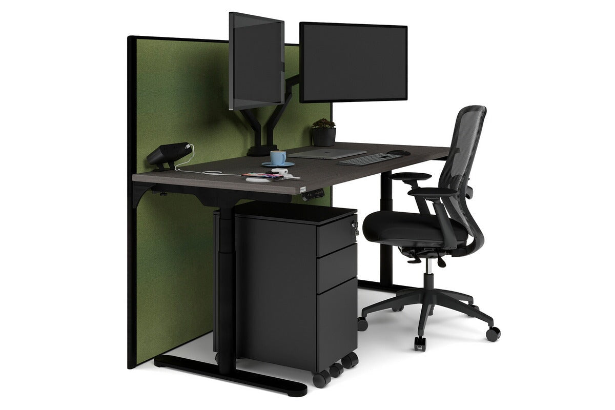 Premium Adjustable Height Single Workstation Desk - 1600L x 700W Size - Ideal for Home Office, Study & Workspace Ergonomics