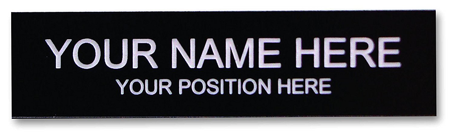 Custom Laser Engraved Office Desk Name Plate & Door Sign - Premium Black Signage for Professional Workspaces - Perfect for Corporate Gifts, Reception Desks, and Office Decor
