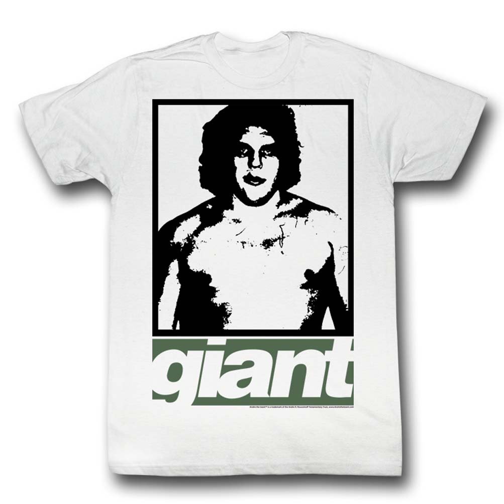 Andre The Giant T-Shirt for Adults - White Vintage Graphic Tee for Men & Women | Perfect for Casual Wear, Gifts & Wrestling Fans