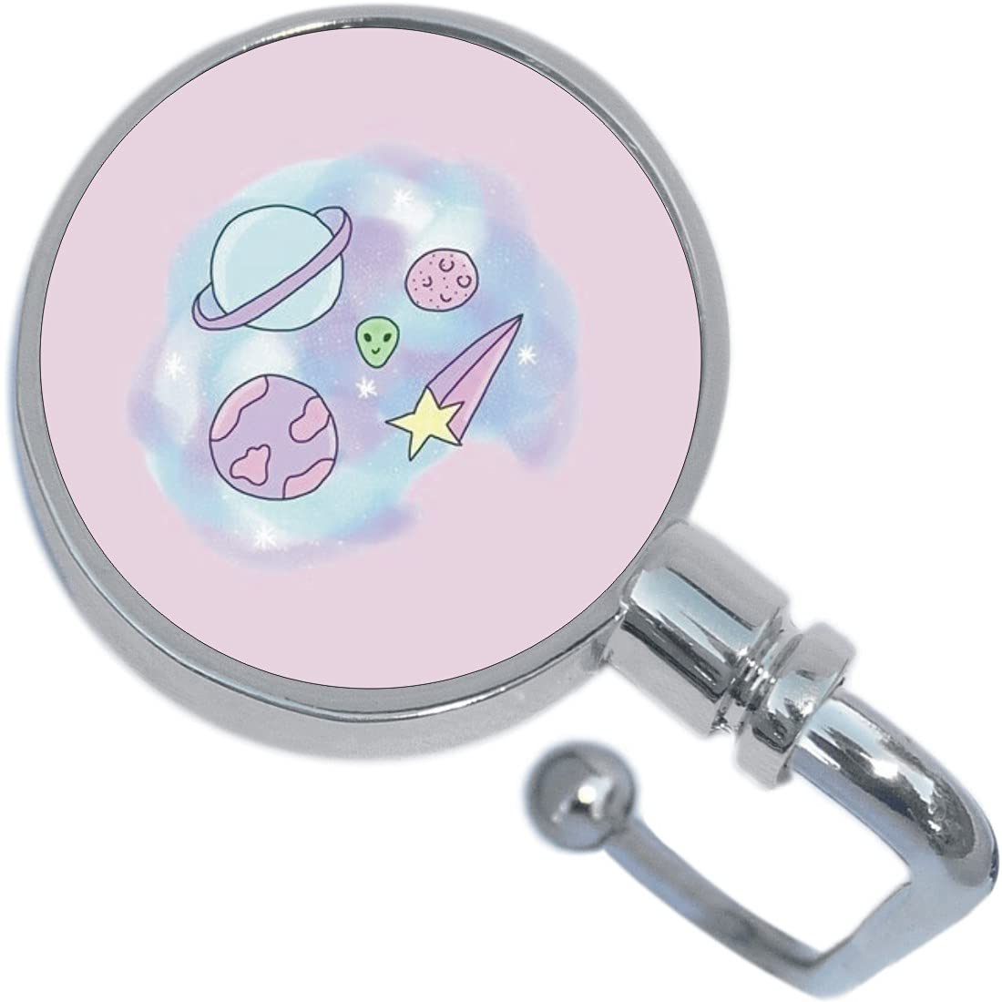 Pastel Space Themed Purse Hanger - Cute Bag Hook for Women | Perfect for Restaurants, Shopping & Travel Accessories