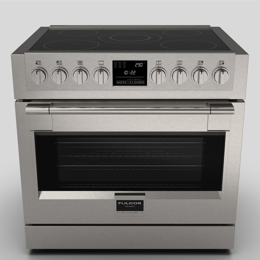 Fulgor Milano 36-Inch 600 Series Stainless Steel All-Electric Induction Range (Model F6PIR365S1) - Perfect for Modern Kitchens & Professional Chefs
