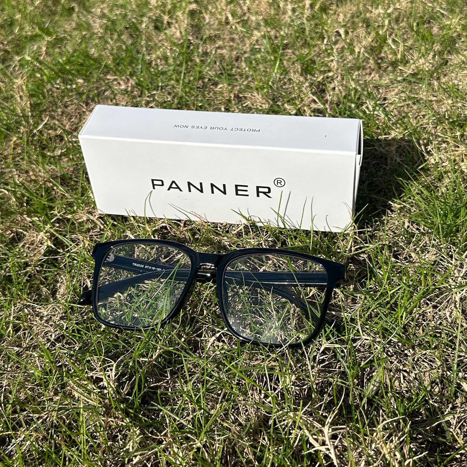 Blue Light Blocking Glasses - Oversized Square Computer Glasses for Women & Men - Anti Eye Strain, UV Protection - Perfect for Gaming, Office Work & Screen Time
