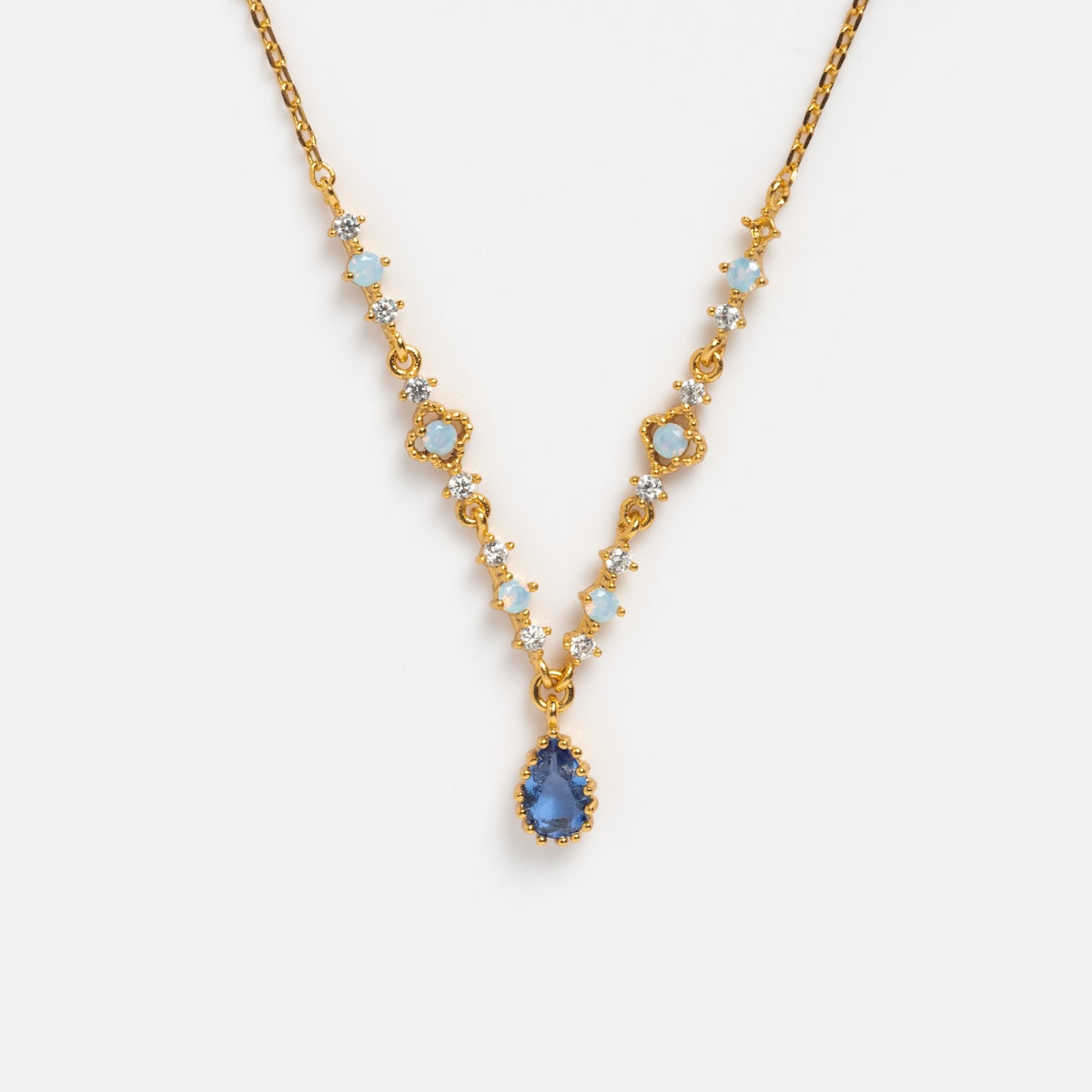 Something Blue Necklace - Elegant Bridal Jewelry for Weddings, Something Borrowed Tradition & Special Occasions